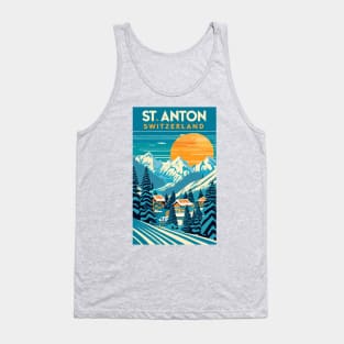 A Vintage Travel Art of St Anton - Switzerland Tank Top